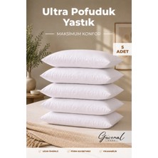 Güvenal Fluffy 5'li Silikon Elyaf Dolgulu Yastık Set | 800 gr | Ultra Yumuşak | Dolgun | 50X70 cm - 5 Adet Yastık