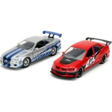 NW NessiWorld Hızlı & Öfkeli 2'li Paket, 2006 Gtr R34 Model Arabaları