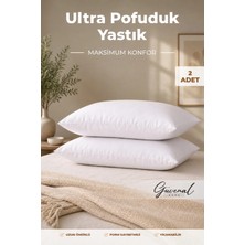 Güvenal Fluffy 2'li Silikon Elyaf Dolgulu Yastık Set | 800 gr | Ultra Yumuşak | Dolgun | 50X70 cm - 2 Adet Yastık