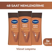 Vaseline Vücut Losyonu Kakao Işıltısı Parlaklığını Kaybetmiş ve Kuru Ciltler Için 200 ml X3