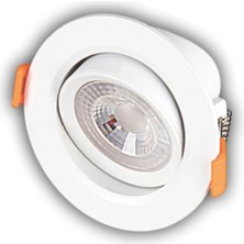 AyrStore Buğz 1 Adet Cata Ct 5204 Akik Beyaz Kasa 7W Sıva Altı LED Spot Gün Işığı 3200K