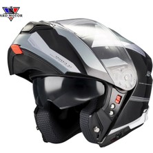 mt Helmets Genesıs Sv Raccoon B12 Parlak Çene Açılır Kask