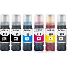 Goink Epson 115 6 Renk Muadil Mürekkep Seti 6X70 ml - L8160 L8180 Baskistan
