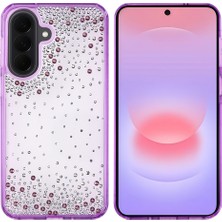 Spia Galaxy A57 Kılıf Kamera Yükseltili Simli Damla Taşlı Silikon Spıa