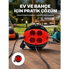 Astraltech Ev ve Ofis Için 3 Metre Kablolu 4 Priz Makarası