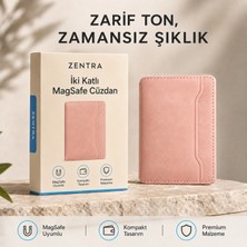 Ayers Premium Erkek Iki Katlı Magsafe Uyumlu Manyetik Kartlık Cüzdan, 2 Kart Yuvalı, Ince ve Hafif Premium Suni Deri Telefon Arkası Kart Cüzdanı