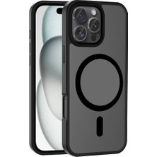Spia iPhone 16 Pro Kılıf Magsafe Destekli Kamera Yükseltili Silikon Mat Parmak Izi Tutmayan Spıa