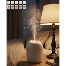 Astraltech Araç ve Ofis Için Mini Nemlendirici 5 Esans Hediyeli USB LED Işıklı Buhar Makinesi
