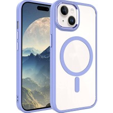 Spia iPhone 15 Plus Kılıf Magsafe Şeffaf Arka Yüz Kamera Yükseltili Silikon Spıa