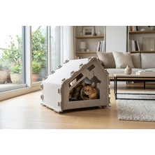 Catmozz Miya Keçe Kedi Evi – Şık Tasarımlı Kedi Kulübesi