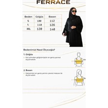 Ferraceci Parıl Aplike Işlemeli Siyah Abaya