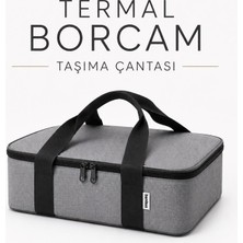 Bambus Home Termal 17L Borcam Saklama Kabı Seyahat Taşıma Çantası Termos Piknik Çantası