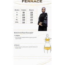 Ferraceci Gece Baharı El Boyaması Siyah Ferace