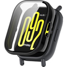 M.TK Moveteck Xiaomi Redmi Watch 5 Active Uyumlu Kasa ve Ekran Koruyucu 360 Tam Koruma Sert Pc Silikon Sport Watch Yazılı