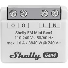 Shelly Em Mini Gen4 16A Çok Protokollü Akıllı Enerji Ölçüm Modülü