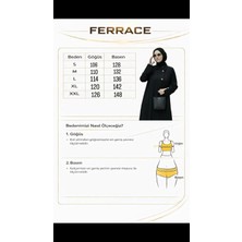 Ferraceci Sena Gold Düğmeli Ferace