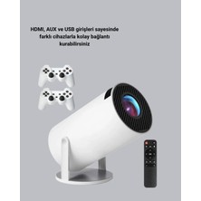Astraltech Bluetooth 5.0 ve Wi-Fi 6 Akıllı 4K Projeksiyon