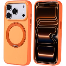 Spia iPhone 17 Pro Kılıf 360 Derece Döner Standlı Magsafe Kamera Yükseltili Silikon Spıa