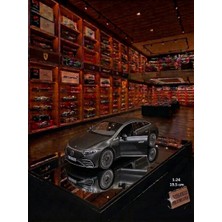 Oyuncak Sahili Mercedes Benz Eqs 2022 Diecast Metal 19.5 cm Özel Koleksiyon Orijinal Model 1:24 Araba Kapılar Açılır Metalic Füme