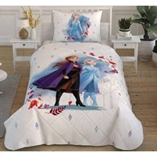Taç Lisanslı Disney Frozen 2 Friendship Yorgan Seti Tek Kişilik (Dolgulu Yastık Hediyeli)