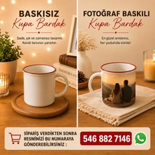 Saray Foto Fotoğraf Baskılı Kırmızı Ağız Çizgili Kupa Bardak - Kişiye Özel