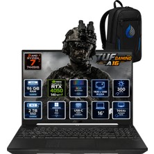 Asus Tuf Gaming A16 Amd Ryzen 7 7445HS 96 GB Ddr5 2 Tb SSD Rtx 4050 6gb 16'' Wuxga IPS 144Hz Windows 11 Pro Gaming Laptop FA607NUG-RL212RNP31
