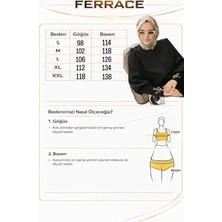 Ferraceci Gri Damla El Işi Işleme Siyah Ferace