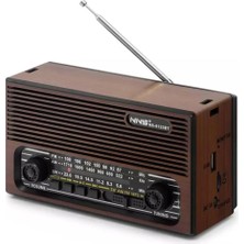 Brs Nostaljik Radyo Hoparlör Bluetooth USB Microsd Kart Destekli NS-8122BT 165X72X92MM