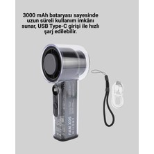 Kompakt Dijital Ekranlı Fan | 100 Seviye Hız + Sessiz Çalışma
