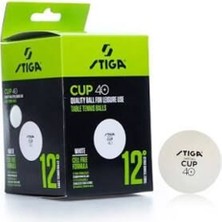 Stiga Cup 12'li Masa Tenisi Pinpon Topu Beyaz 1110-2510-12