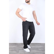 Blayn Jeans Erkek Siyah Baggy Kot Pantolon - Geniş Kalıp Günlük Rahat Denim Jean