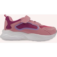 Panço Kız Çocuk Cırt Cırtlı Pembe Spor Ayakkabı