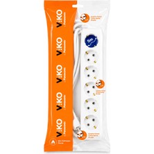 Viko 6lı 5 Metre Uzatmagrup Priz