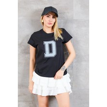 Kadın D Baskılı T-Shirt