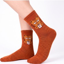 Neşeli Çoraplar Bitik Kedi Desenli Unisex Çorap