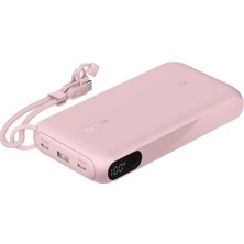 Belkin BPB028HQPK Boostcharge 20.000MAH 20W Pd 3 Port Ekranlı Powerbank - Pembe