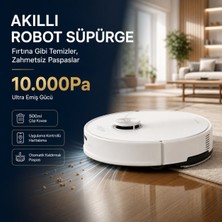 Roborock Islak Kuru Robot Süpürge 10000 Pa Hyperforce Emiş Dolanma Karşıtı Fırça Engel Tanıma ve Akıllı Harita