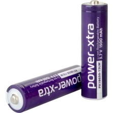 Power-Xtra PX18650-15LW - 3.7V 1500 Mah Li-Ion Şarjlı Pil - Başlı - 0.5c