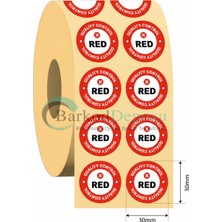 Barkod Deposu Snow 30 mm Red Kalite Kontrol Etiketi – 1000 Adet x 2 Rulo – Güçlü Yapışkanlı Kuşe Quality Control Sticker