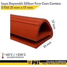 Platin Hırdavat Isıya Dayanıklı Silikon Fırın Cam Contası E Fitili Cam Genişlik 21MM Yükseklik 17MM