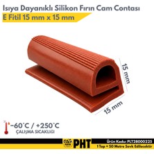 Platin Hırdavat Isıya Dayanıklı Silikon Fırın Cam Contası E Fitili Cam Genişlik 15MM Yükseklik 15MM