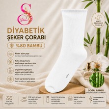 Yshine Yshıne Bambu Diyabetik Şeker Çorabı Ince Esnek Ağızlı Hafif Parfümlü Unisex Soket Çorap 3’lü Avantaj Paketi