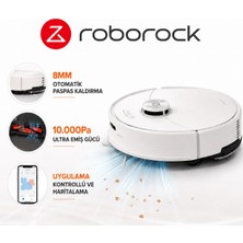 Roborock 10000PA Çift Kauçuk Fırçalı Akıllı Robot Süpürge Titreşimli Moplu Lazer Haritalamalı 3D Engel Tanıma, Halı Tanıma, Mop Kaldırma