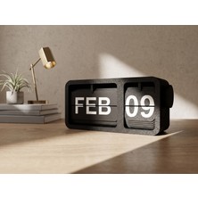 LARA İNTERİORS Retro Flip Clock Manuel Takvim – Masa Üstü Dekoratif Ay ve Gün Göstergeli Yaprak Takvim