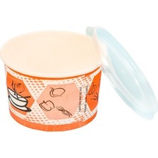 BenimMarifetlerim Kapaklı Karton Çorba Kasesi 16 Oz 25 Adet