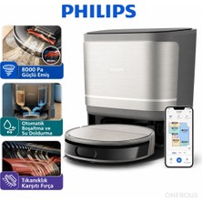 Philips 8000PA Istasyonlu, Kendini Temizleme Fonksiyonlu Robot Süpürge, Powercyclone Aqua Temiz Su Teknolojisi Lazer Navigasyon