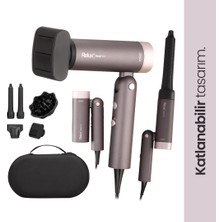 Relux Easyfold 5in1 Katlanabilir Saç Şekillendirme ve Kurutma Makinesi, 110.000 Rpm Easyspin Bldc Motor, Negatif Iyon Teknolojisi, Ultra Hafif, Seyahat Çantası, RHD7130