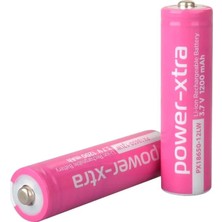 Power-Xtra PX18650-12LW - 3.7V 1200 Mah Li-Ion Şarjlı Pil - Başlı - 0.5c