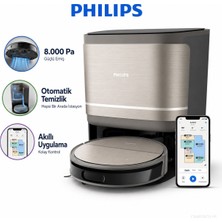 Philips Homerun 9000 Serisi Robot Süpürge, Islak ve Kuru Temizlik, Bakterilere Karşı%99.9 Etkili, 8000PA Yüksek Emiş Gücü, Homerun Uygulaması ile Uzaktan Kontrol