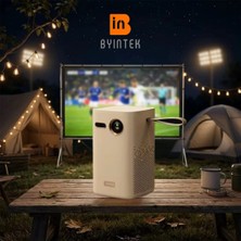 BYINTEK Magic 1 Max Dlp 1080P Projeksiyon Cihazı - Googletv - Bataryalı - L1 Lisanslı - 400 Ansı Lümen